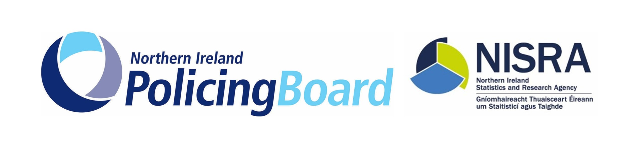 Northern Ireland Policing Board logo and Northern Ireland Statistics and Research Agency logo